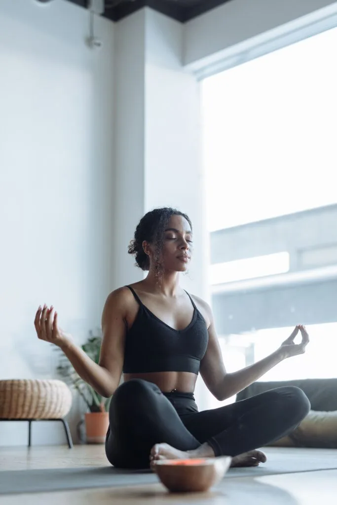 A menstrual wellness journal with nourishing food and tea