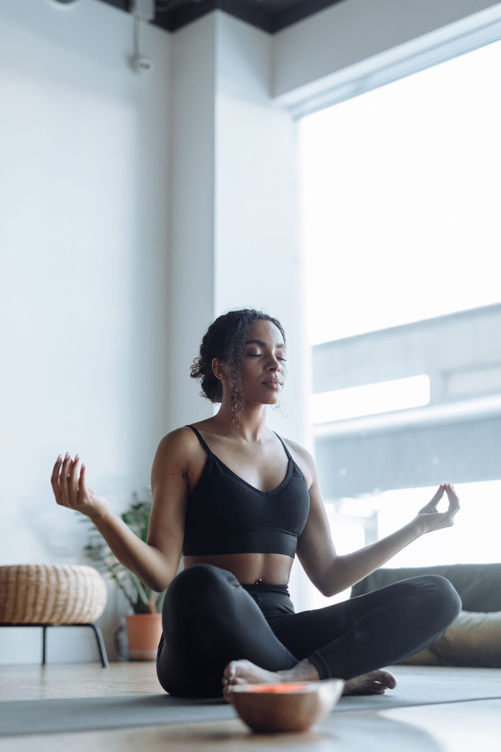 A menstrual wellness journal with nourishing food and herbal tea