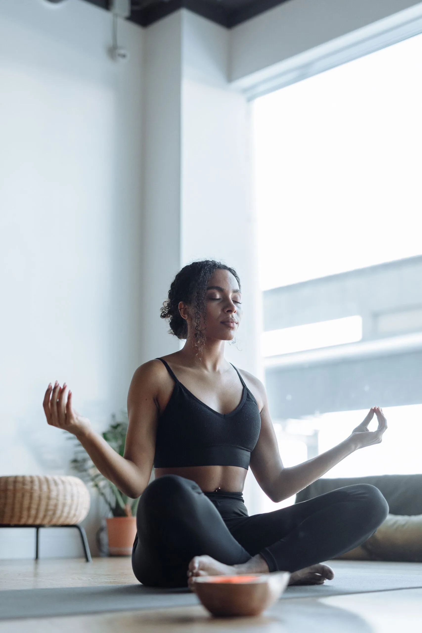 A menstrual wellness journal with nourishing food and herbal tea